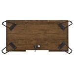 SHEERAN 47-INCH WRITING DESK WITH STORAGE RUSTIC AMBER - Image 8