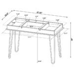 SHEERAN 47-INCH WRITING DESK WITH STORAGE RUSTIC AMBER - Image 12