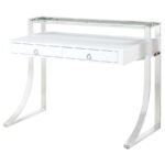 GEMMA 48-INCH 2-DRAWER WRITING DESK WHITE HIGH GLOSS - Image 4
