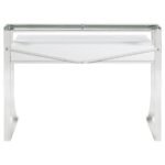 GEMMA 48-INCH 2-DRAWER WRITING DESK WHITE HIGH GLOSS - Image 7
