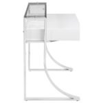GEMMA 48-INCH 2-DRAWER WRITING DESK WHITE HIGH GLOSS - Image 9