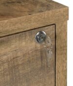 WESTPARK 3-SHELF BOOKCASE USB AND LOCKABLE DRAWER MANGO - Image 10