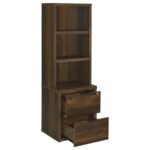 WESTPARK 3-PIECE WALL UNIT BOOKCASE SET WITH USB DARK PINE - Image 4
