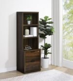 WESTPARK 3-SHELF BOOKCASE USB AND LOCKABLE DRAWER DARK PINE - Image 2