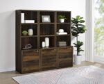 WESTPARK 3-SHELF BOOKCASE USB AND LOCKABLE DRAWER DARK PINE - Image 14