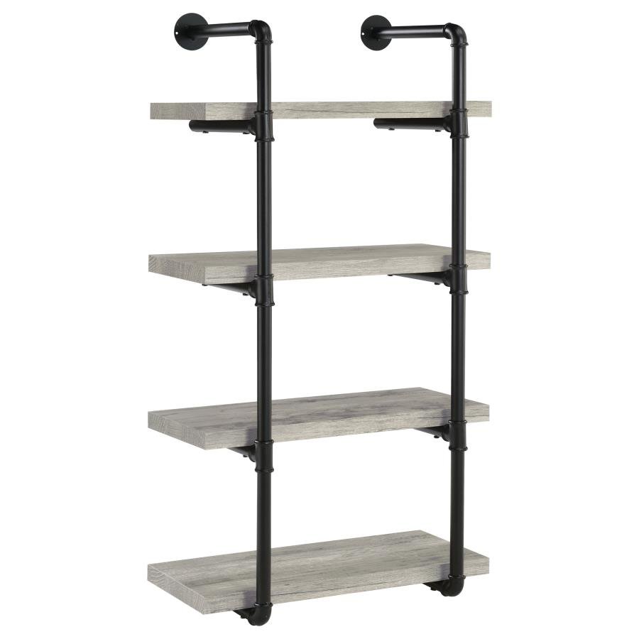 804416_02x900.jpg ELMCREST 24-INCH 4-SHELF WALL BOOKSHELF GREY DRIFTWOOD - Image 1