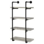 ELMCREST 24-INCH 4-SHELF WALL BOOKSHELF GREY DRIFTWOOD - Image 4