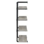 ELMCREST 24-INCH 4-SHELF WALL BOOKSHELF GREY DRIFTWOOD - Image 5