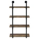 ELMCREST 24-INCH 4-SHELF WALL BOOKSHELF RUSTIC OAK - Image 3