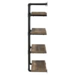 ELMCREST 24-INCH 4-SHELF WALL BOOKSHELF RUSTIC OAK - Image 5