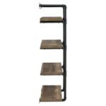 ELMCREST 24-INCH 4-SHELF WALL BOOKSHELF RUSTIC OAK - Image 9