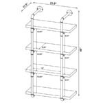 ELMCREST 24-INCH 4-SHELF WALL BOOKSHELF RUSTIC OAK - Image 11