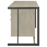 LOOMIS 60-INCH 4-DRAWER COMPUTER DESK WHITEWASHED GREY - Image 5