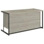 LOOMIS 60-INCH 4-DRAWER COMPUTER DESK WHITEWASHED GREY - Image 6
