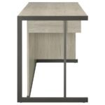 LOOMIS 60-INCH 4-DRAWER COMPUTER DESK WHITEWASHED GREY - Image 8