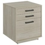 LOOMIS 3-DRAWER HOME OFFICE FILE CABINET WHITEWASHED GREY