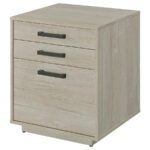 LOOMIS 3-DRAWER HOME OFFICE FILE CABINET WHITEWASHED GREY - Image 5