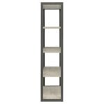 LOOMIS 72-INCH 4-SHELF BOOKSHELF WHITEWASHED GREY - Image 5