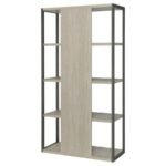 LOOMIS 72-INCH 4-SHELF BOOKSHELF WHITEWASHED GREY - Image 7
