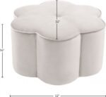 Daisy Velvet Upholstered Ottoman - Image 4
