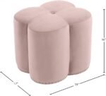 Clover Velvet Upholstered Stool - Image 4
