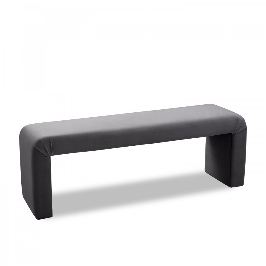 8091.jpg Minimalist Velvet Upholstered Bench - Image 1