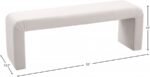 Minimalist Velvet Upholstered Bench - Image 6