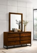 Reed Wood Frame Mirror - Image 2