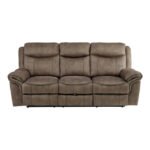 8206NF-3 Double Reclining Sofa with Center Drop-Down Cup Holders, Receptacles, Hidden Drawer and USB Ports