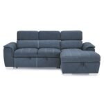 8228BU* 2-Piece Sectional with Adjustable Headrests, Pull-out Bed and Right Chaise with Hidden Storage