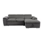 8228GY* 2-Piece Sectional with Adjustable Headrests, Pull-out Bed and Right Chaise with Hidden Storage