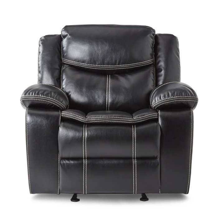 8230BLK1_noBG_front__l.jpg 8230BLK-1 Glider Reclining Chair - Image 1