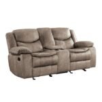 8230FBR-2 Double Glider Reclining Love Seat with Center Console - Image 2