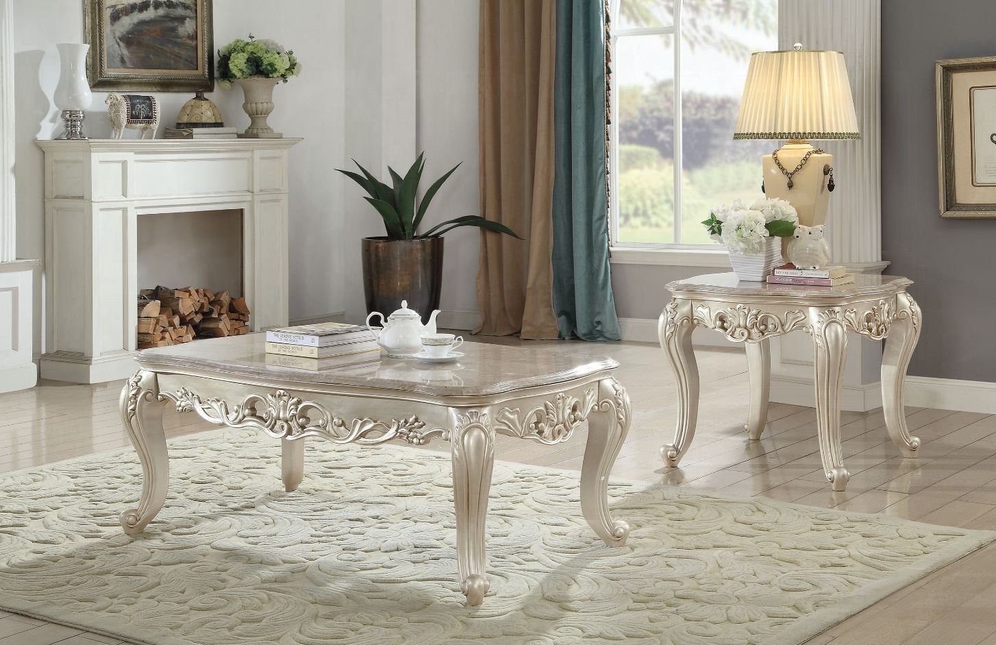 82440.jpg Gorsedd Coffee Table W/Marble Top - Image 1