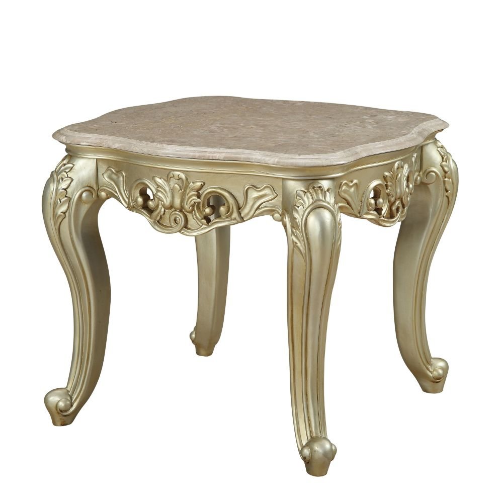 82442-1.jpg Gorsedd End Table W/Marble Top - Image 1
