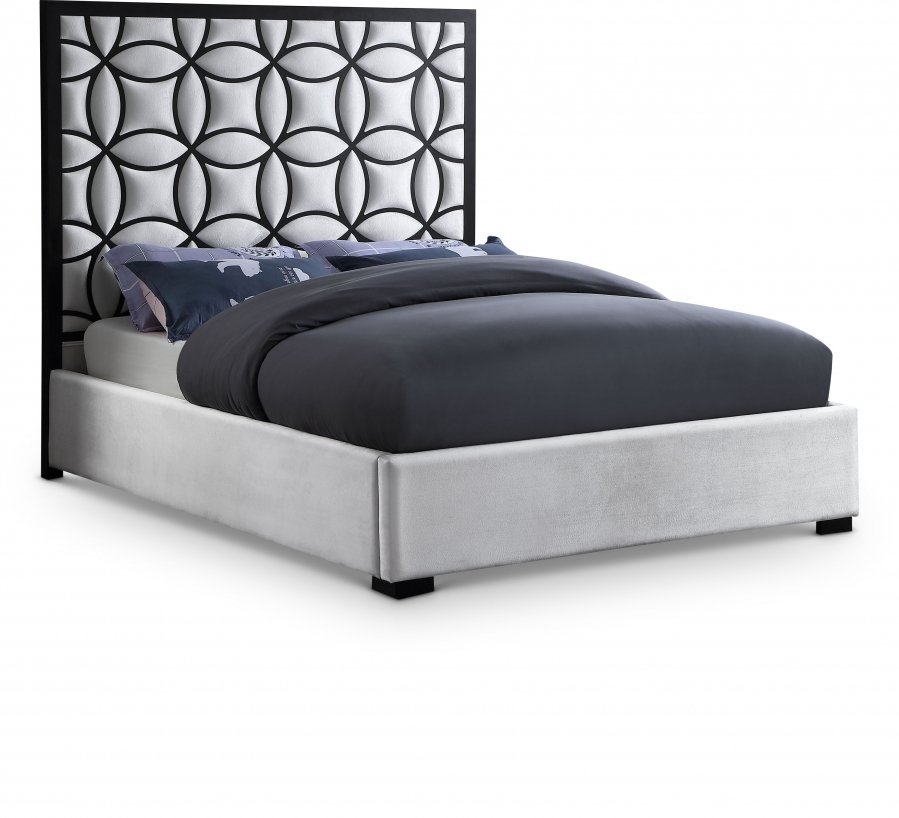 8262.jpg Taj Velvet Upholstered Bed - Image 1