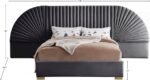 Cleo Velvet Upholstered Bed - Image 4