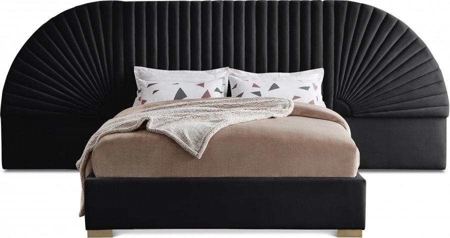 8276.jpg Cleo Velvet Upholstered Bed - Image 1