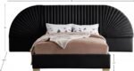 Cleo Velvet Upholstered Bed - Image 4