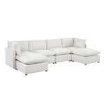 8338BE*62CR2AC2OT 6-Piece Modular Sectional with Two Ottomans