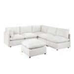 8338BE*62CR3ACOT 6-Piece Modular Sectional with Ottoman