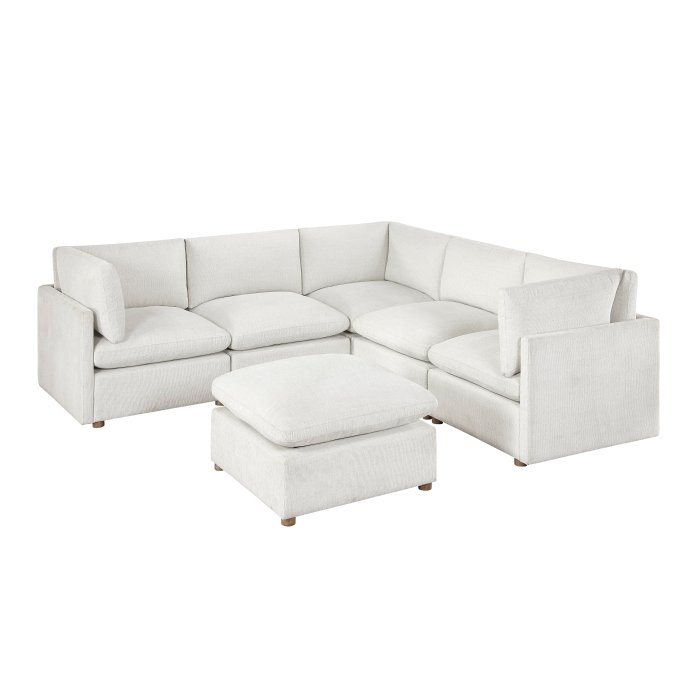 8338BE_63CR2ACOT_1_noBG_front__l.jpg 8338BE*63CR2ACOT 6-Piece Modular Sectional with Ottoman - Image 1