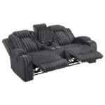 8348DGY-2 Double Reclining Love Seat with Center Console and Cup Holders - Image 4