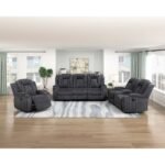 8348DGY-3 Double Reclining Sofa with Cup Holders - Image 8