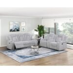 8348GRY-3 Double Reclining Sofa with Cup Holders - Image 7