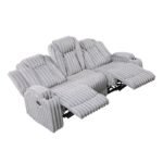 8348GRY-3 Double Reclining Sofa with Cup Holders - Image 4