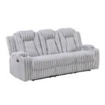 8348GRY-3 Double Reclining Sofa with Cup Holders - Image 2