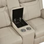 8379BEG-2 Double Reclining Love Seat with Center Console and Receptacles - Image 5