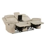 8379BEG-2 Double Reclining Love Seat with Center Console and Receptacles - Image 4