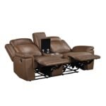 8379TBR-2 Double Reclining Love Seat with Center Console and Receptacles - Image 4